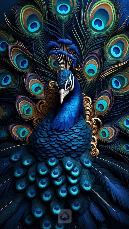 Luxury AB Velvet Diamond Painting Kit -Peacock