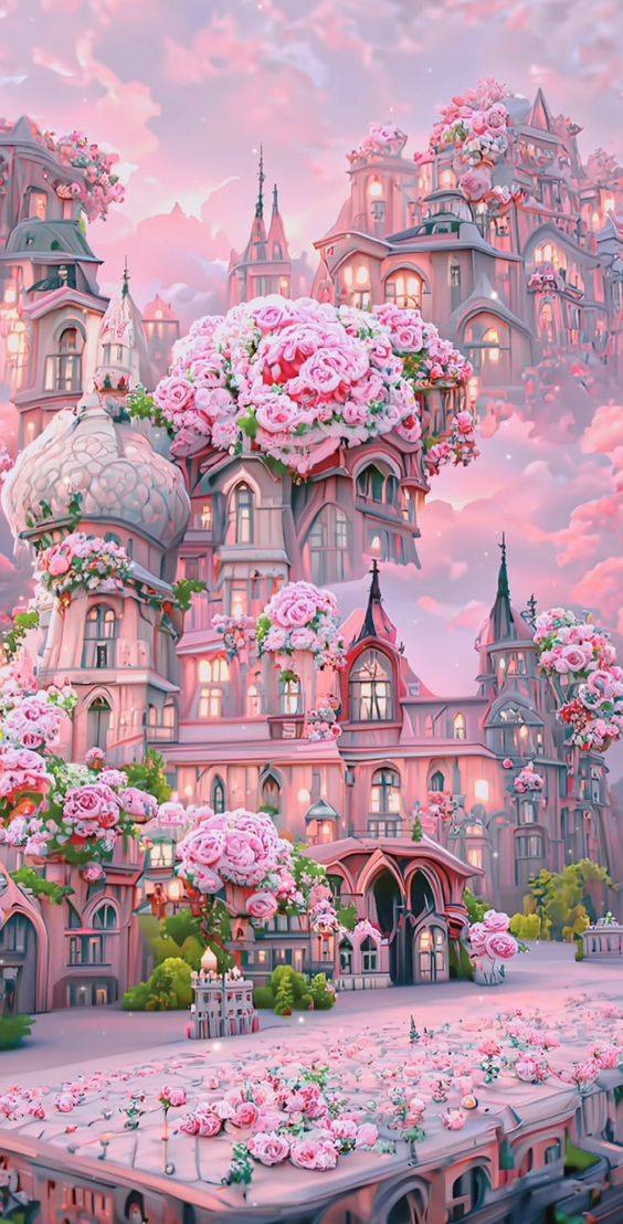 Luxury AB Velvet Diamond Painting Kit -Pink Castle