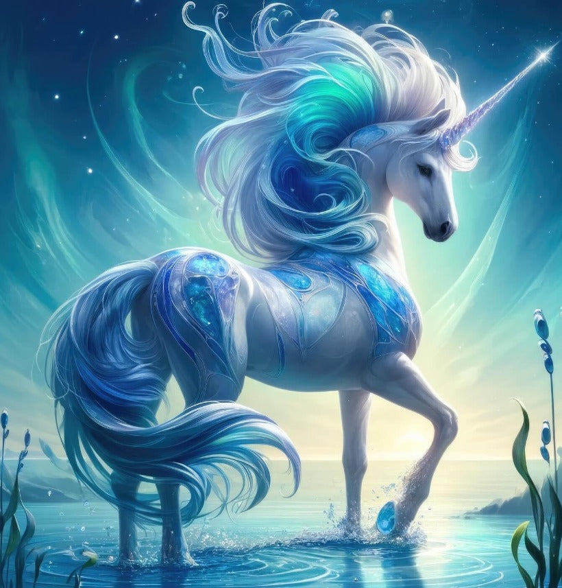 Luxury AB Velvet Diamond Painting Kit -Unicorn