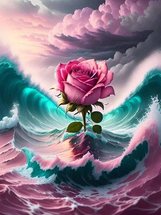 Luxury AB Velvet Diamond Painting Kit -Sea Rose