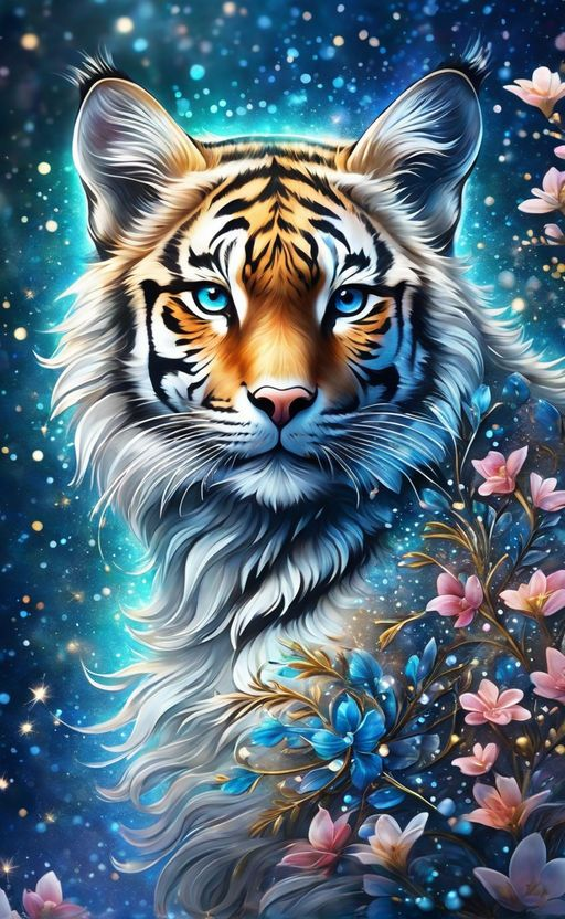 Luxury AB Velvet Diamond Painting Kit - Tiger