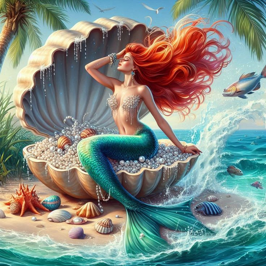 Luxury AB Velvet Diamond Painting Kit -Mermaid