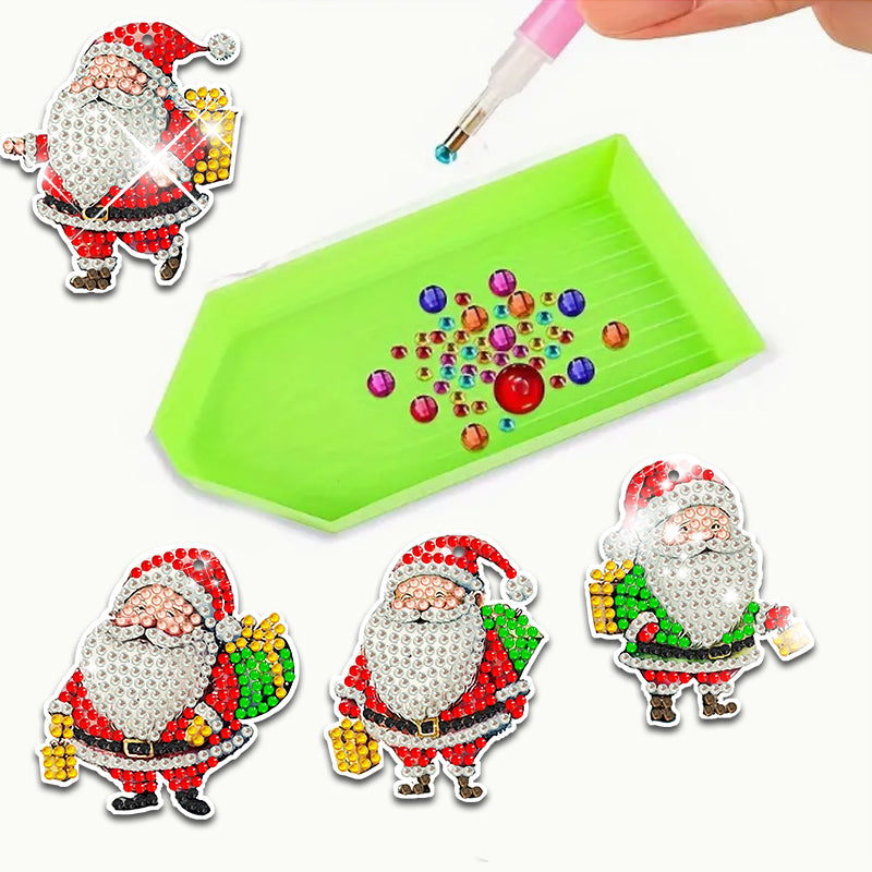 6pcs DIY Diamond Painting Keychain | Santa Claus (Single Side)