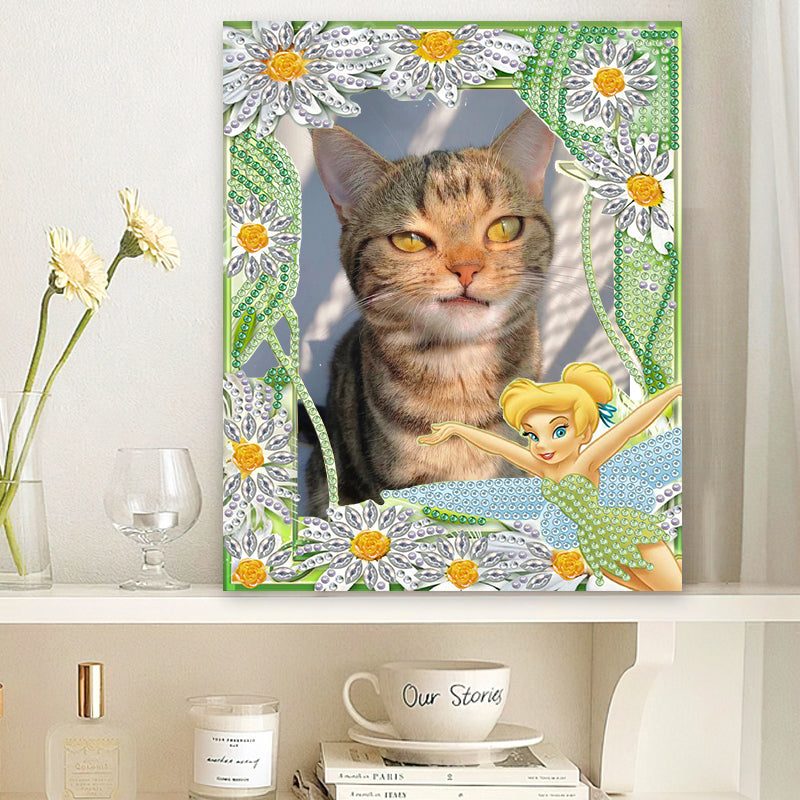 Diamond Painting Special Shape Floral Photo Frame -20*15