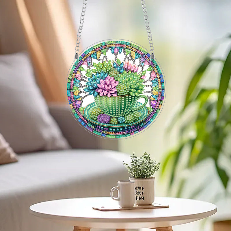 DIY Diamond Painting Pendant|Flower