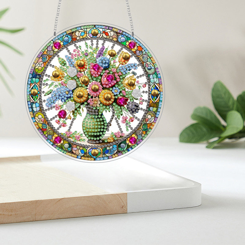 DIY Diamond Painting Pendant|Flower