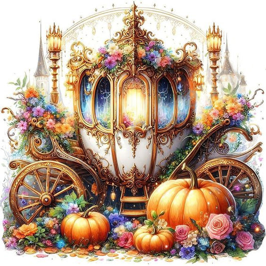 Luxury AB Velvet Diamond Painting Kit -Pumpkin car