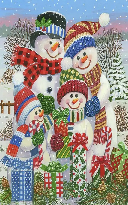 Luxury AB Velvet Diamond Painting Kit -Snowman