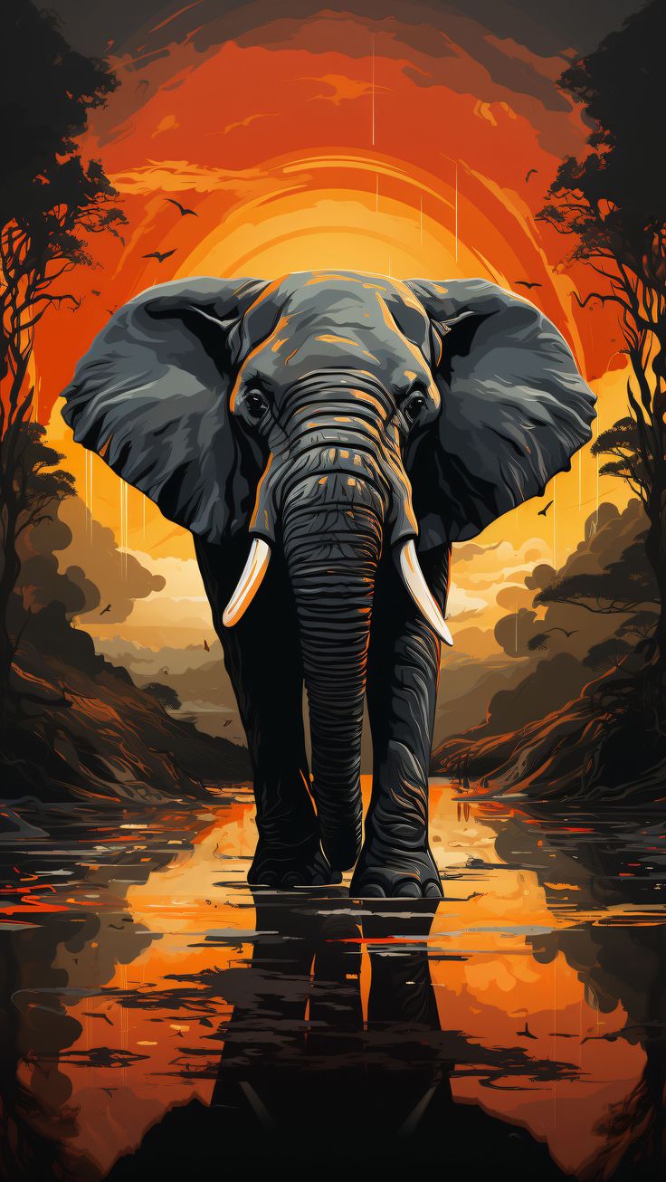 Luxury AB Velvet Diamond Painting Kit -Elephant