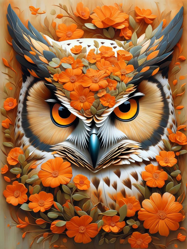 Luxury AB Velvet Diamond Painting Kit -Owl