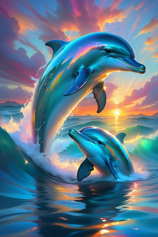 Luxury AB Velvet Diamond Painting Kit -Dolphin