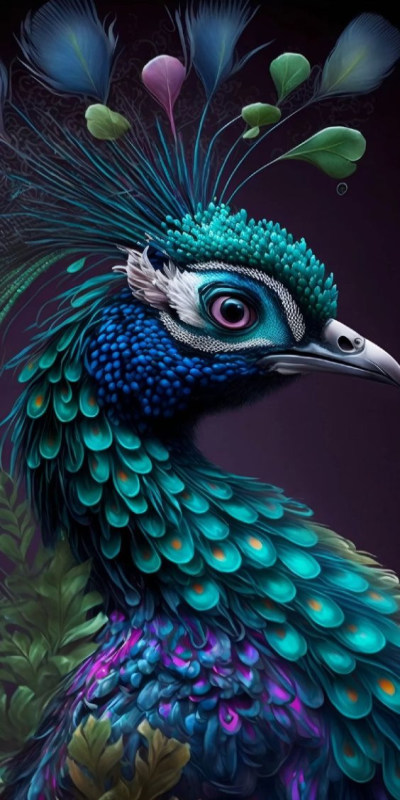 Luxury AB Velvet Diamond Painting Kit -  Peacock