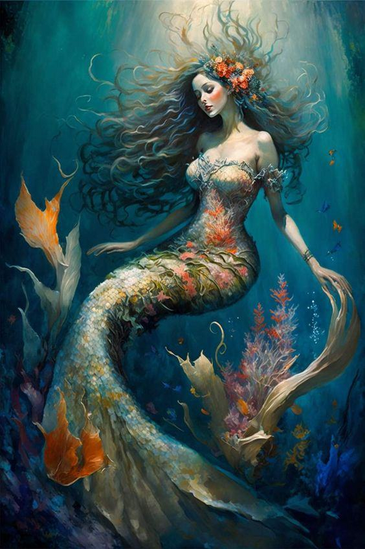 Luxury AB Velvet Diamond Painting Kit -Mermaid