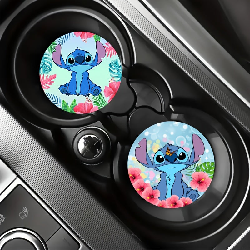 2pc Car Cup Holder Coaster | Cartoon（No diamonds）