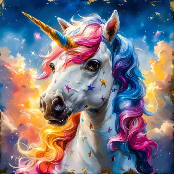 Luxury AB Velvet Diamond Painting Kit -Unicorn