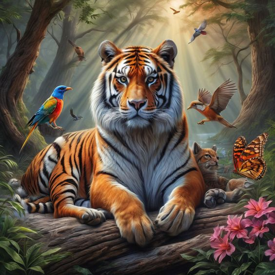 Luxury AB Velvet Diamond Painting Kit -Tiger