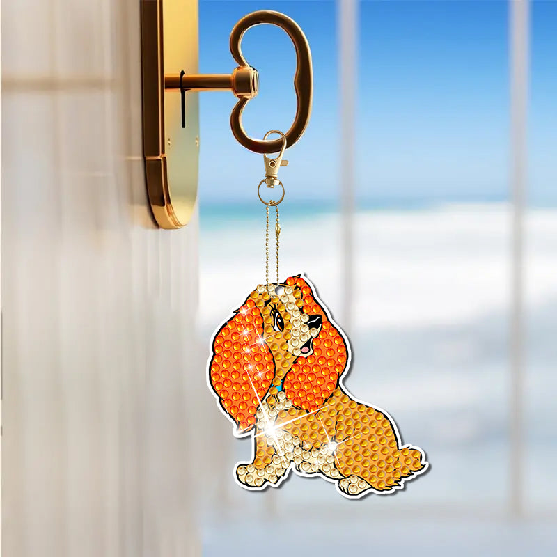 6pcs DIY Diamond Painting Keychain | Cartoon (Single Side)