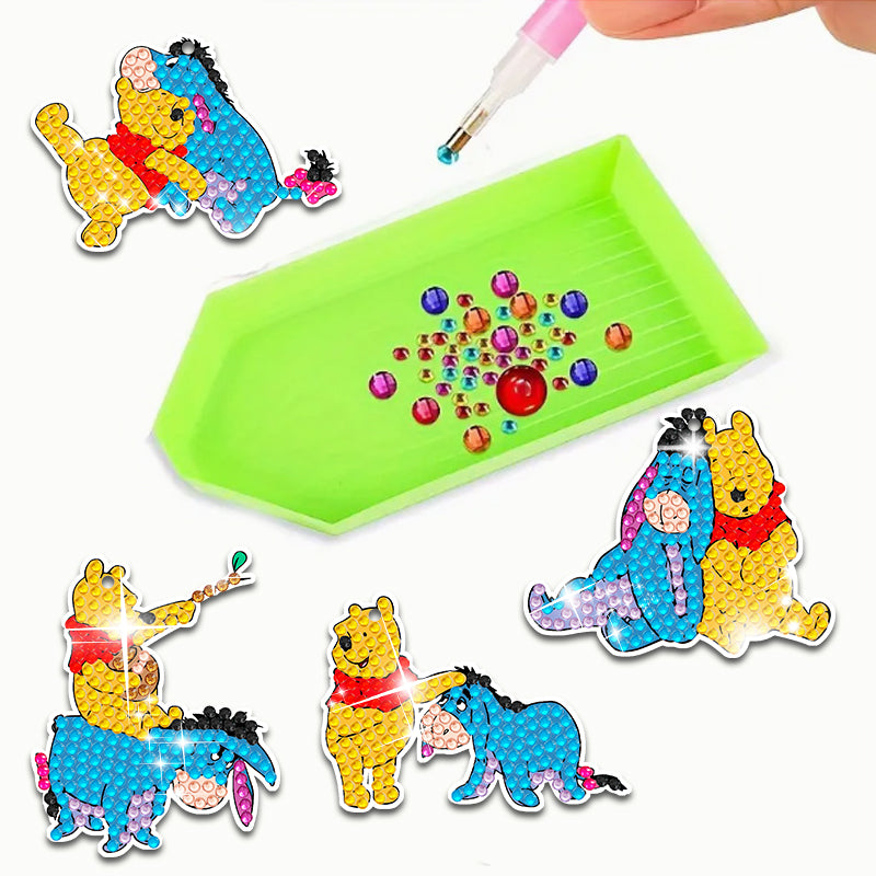 6pcs DIY Diamond Painting Keychain | Cartoon (Single Side)