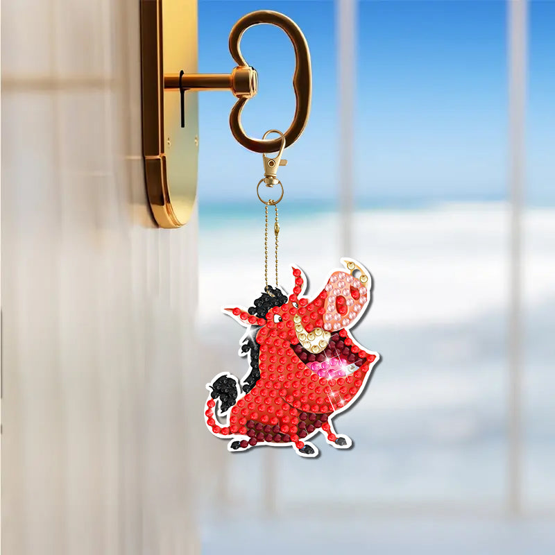 8pcs DIY Diamond Painting Keychain | Cartoon (single sided)