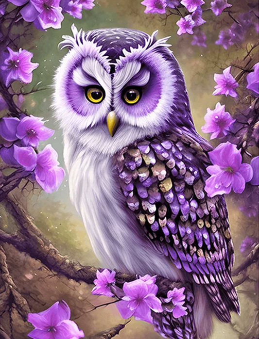 Luxury AB Velvet Diamond Painting Kit -Owl