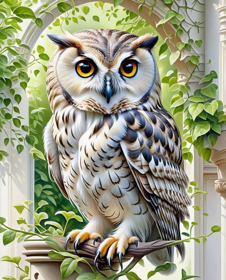 Luxury AB Velvet Diamond Painting Kit -Owl