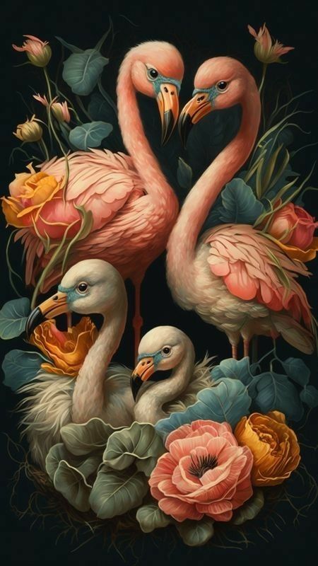 Luxury AB Velvet Diamond Painting Kit -Flamingo