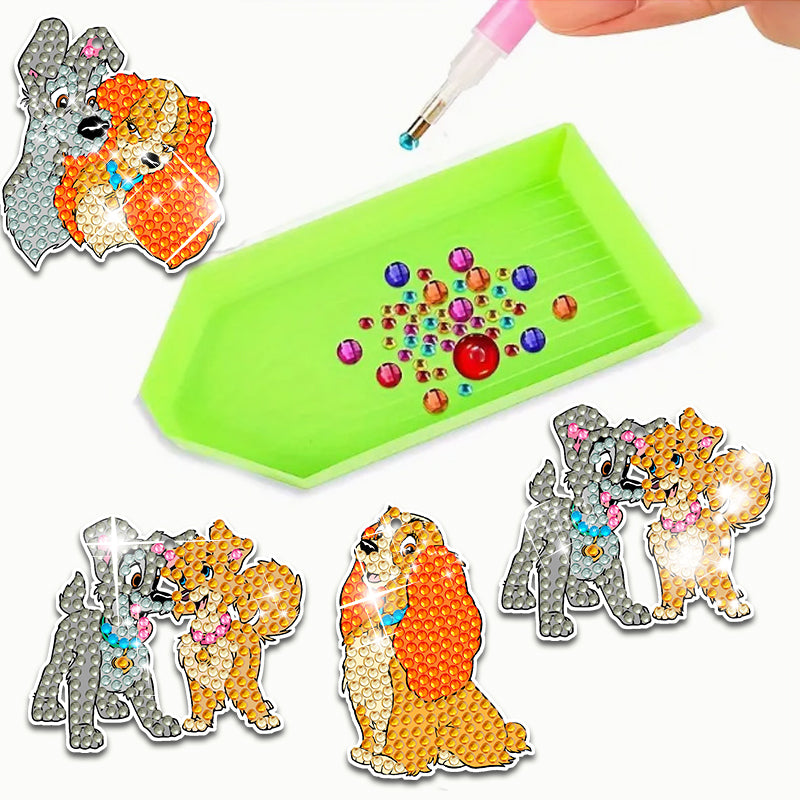 6pcs DIY Diamond Painting Keychain | Cartoon (Single Side)