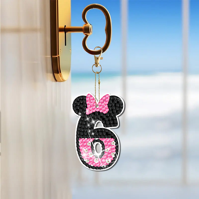 10 pcs DIY Diamond Painting Keychain  | Letter (single sided)