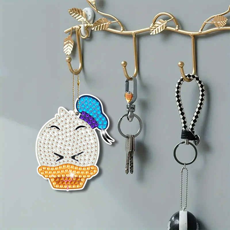 8pcs DIY Diamond Painting Keychain | Duck (single sided)