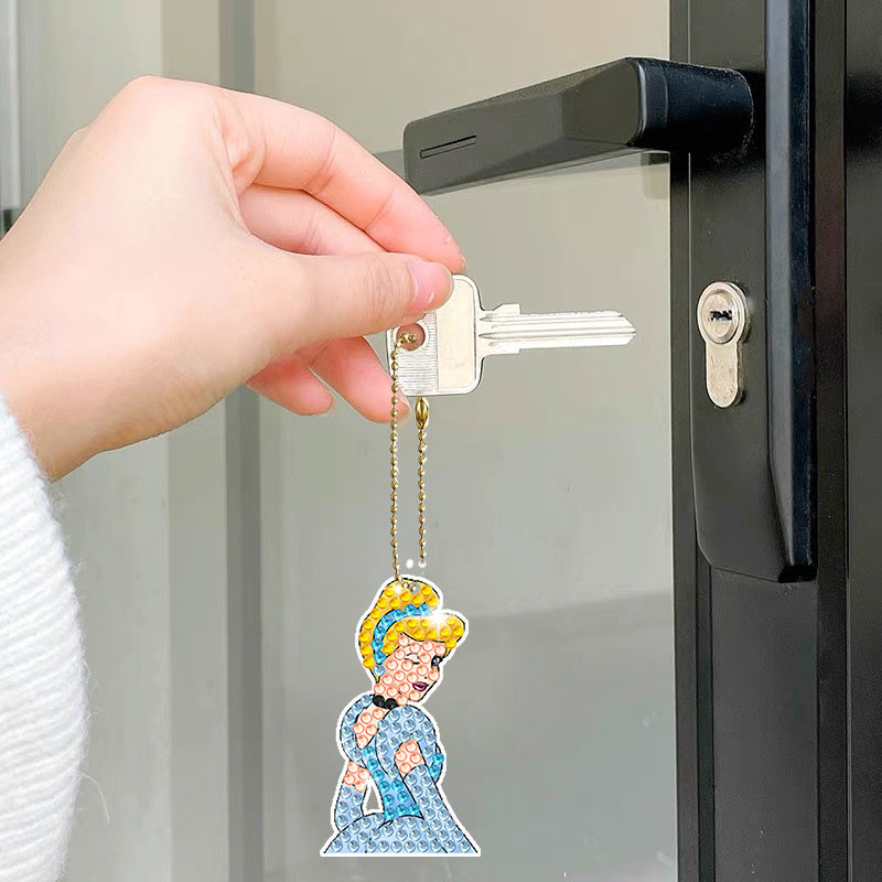 6pcs DIY Diamond Painting Keychain | Cartoon (Single Side)