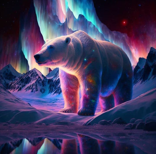 Luxury AB Velvet Diamond Painting Kit -Polar bear