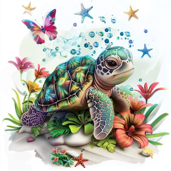 Luxury AB Velvet Diamond Painting Kit -Turtle