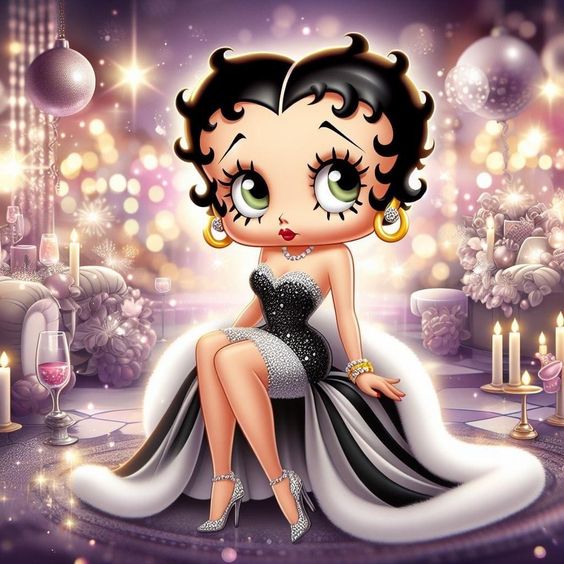 Luxury AB Velvet Diamond Painting Kit -Betty Boop