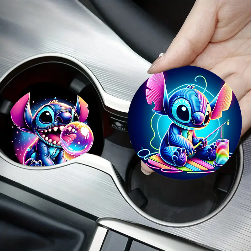 2pc Car Cup Holder Coaster | Cartoon（No diamonds）