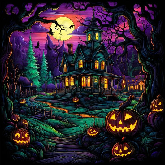 Luxury AB Velvet Diamond Painting Kit -Halloween