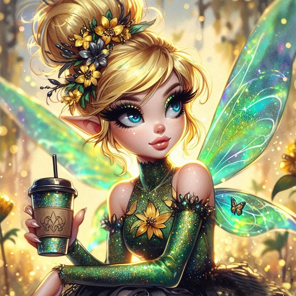 Luxury AB Velvet Diamond Painting Kit -Flower Fairy