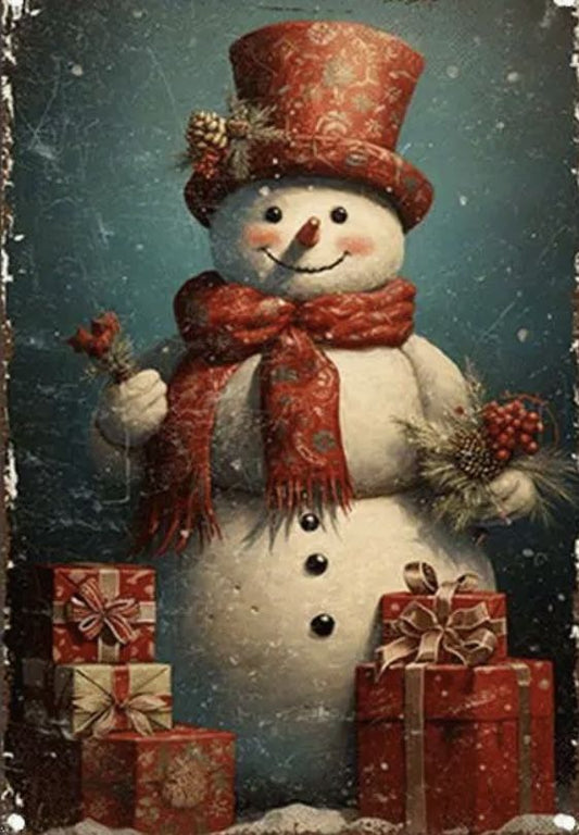 Luxury AB Velvet Diamond Painting Kit -Snowman