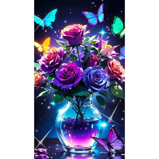 Luxury AB Velvet Diamond Painting Kit -Flower