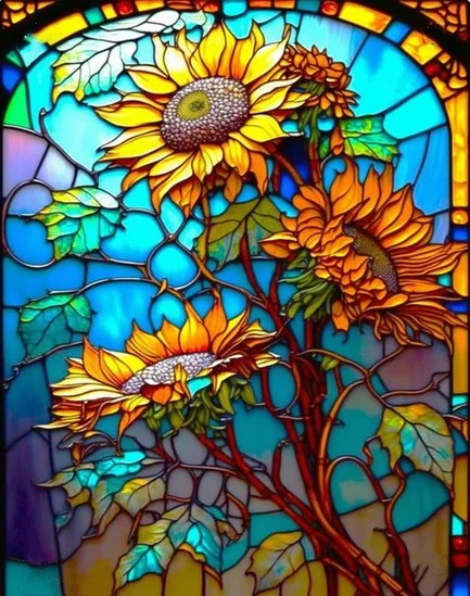 Diamond Painting  - Glass sunflower