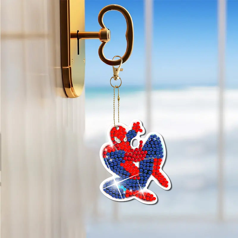 12pcs DIY Diamond Painting Keychain | Cartoon (Single Side)