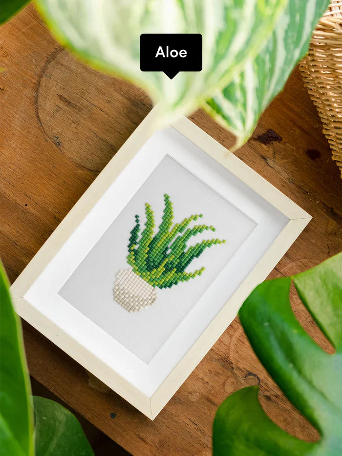 12pcs Mini Square Diamond Painting - Plants