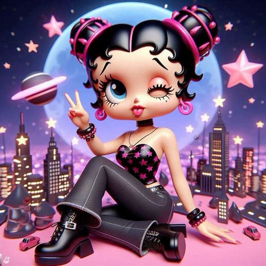 Luxury AB Velvet Diamond Painting Kit -Betty Boop