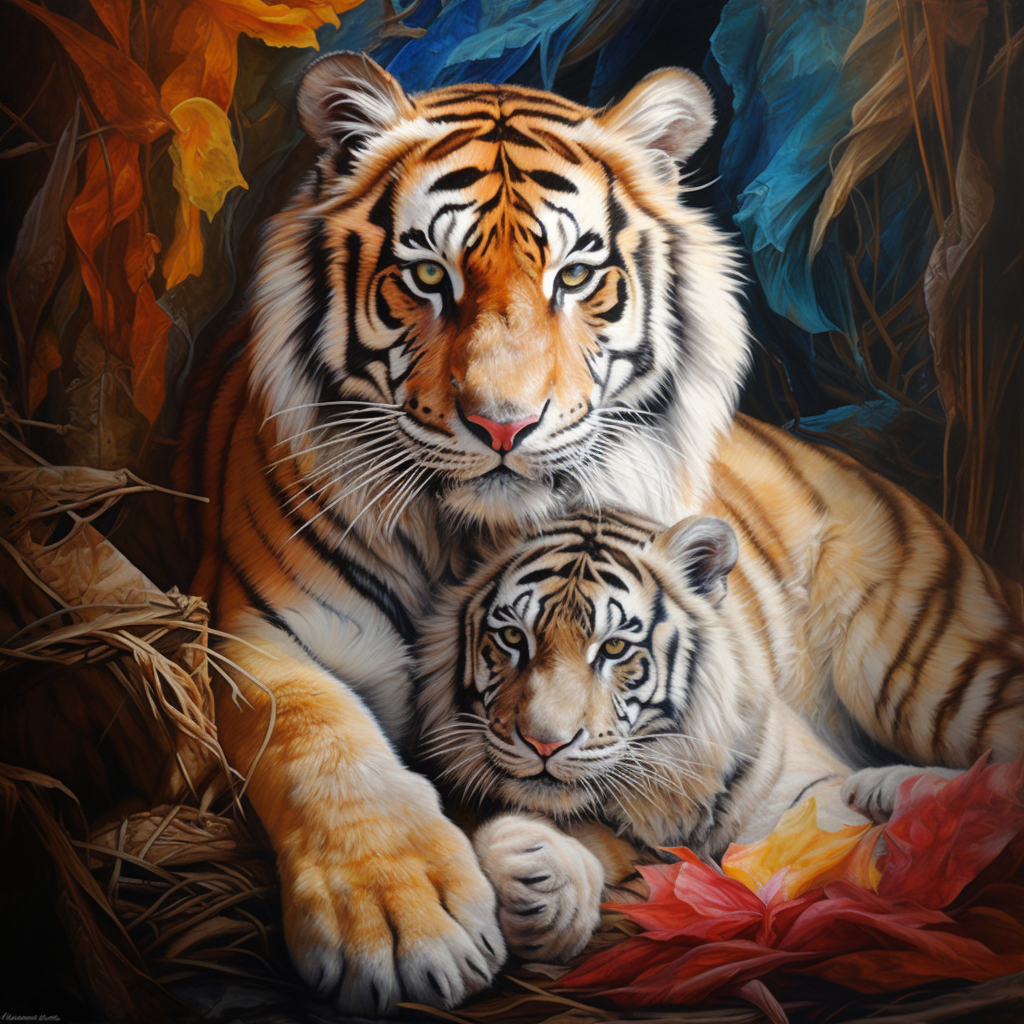 Luxury AB Velvet Diamond Painting Kit -Tiger