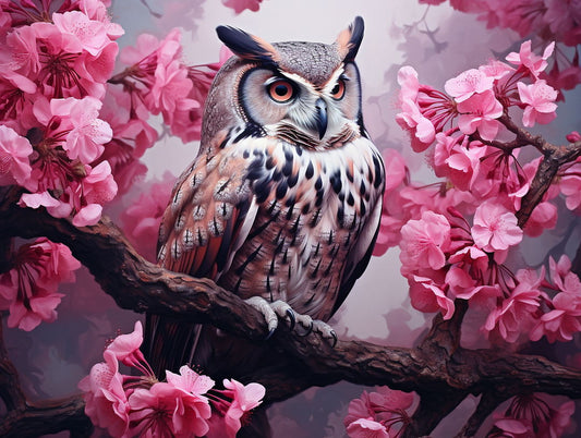 Luxury AB Velvet Diamond Painting Kit -Owl