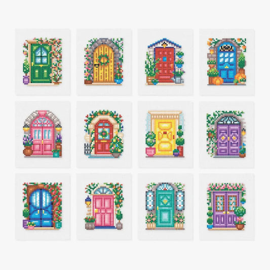 12pcs Mini Square Diamond Painting - Doors