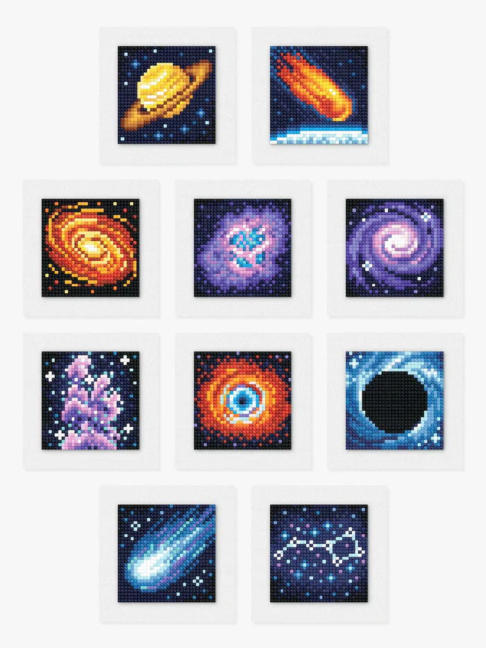 10pcs Mini Square Diamond Painting - Space