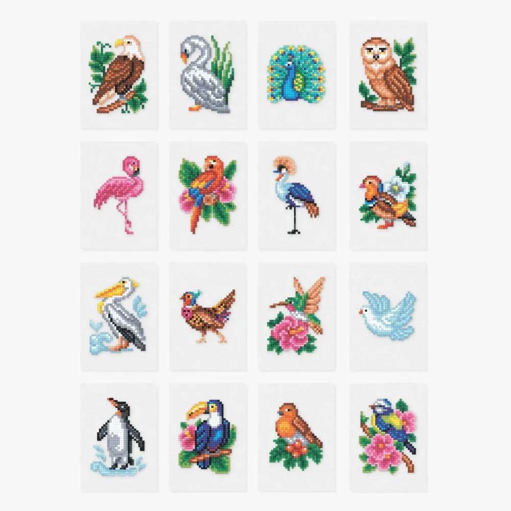 16pcs Mini Square Diamond Painting - Brids