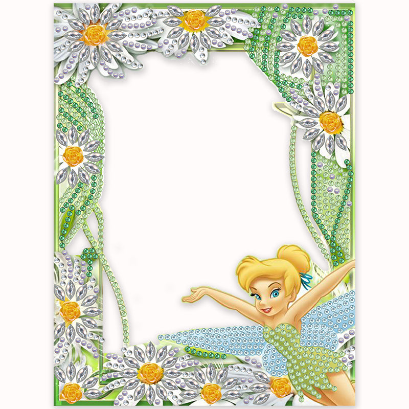 Diamond Painting Special Shape Floral Photo Frame -20*15