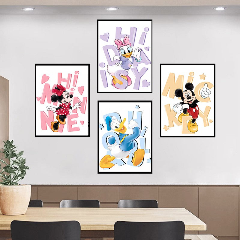 Canvas painting 4 piece set -Cartoon（30x40cm ）