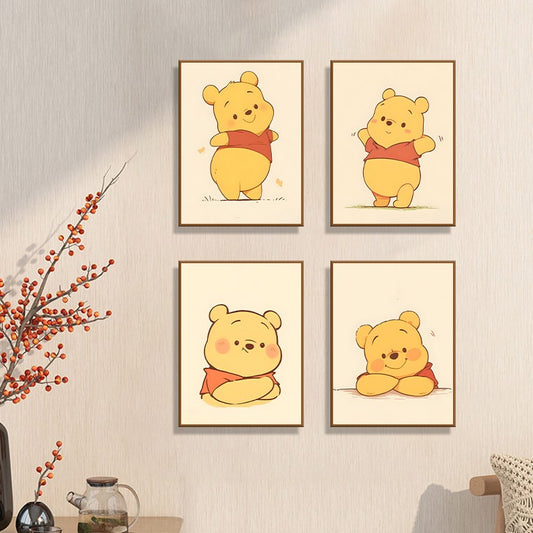 Canvas painting 4 piece set -Cartoon（30x40cm ）